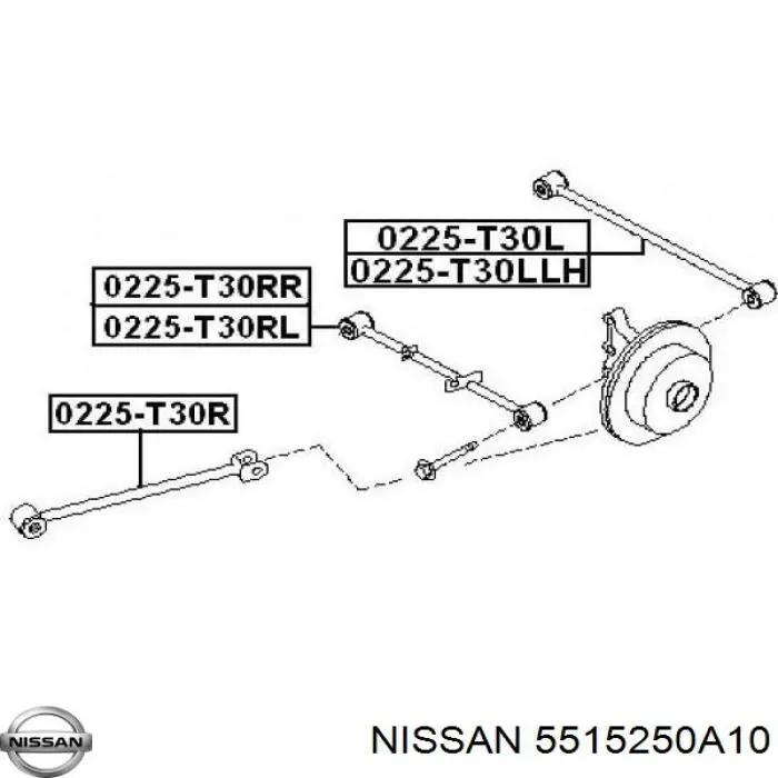 Купить 5515250A10 Nissan/Infiniti Сайлентблок заднего поперечного рычага