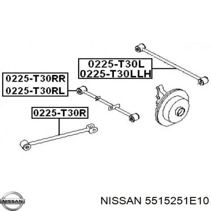 Сайлентблок заднего поперечного рычага 5515251E10 Nissan/Infiniti
