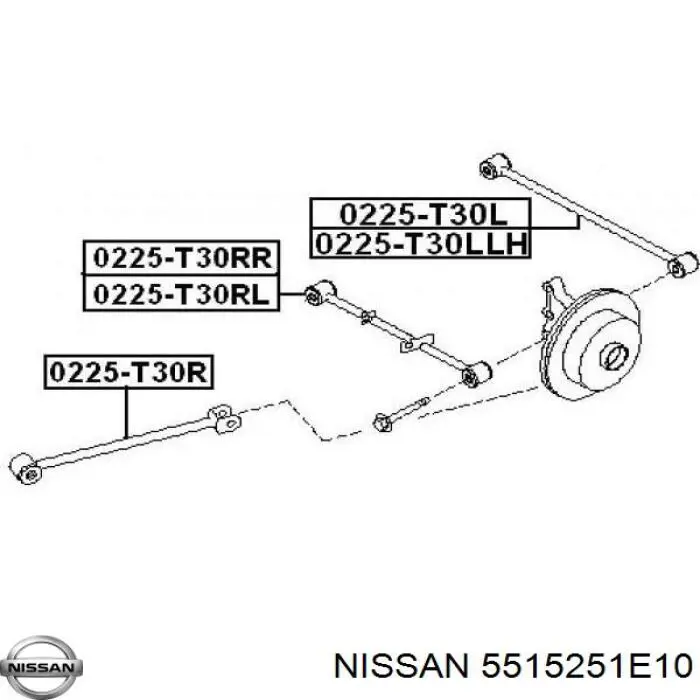 5515251E10 Nissan/Infiniti Сайлентблок заднего поперечного рычага