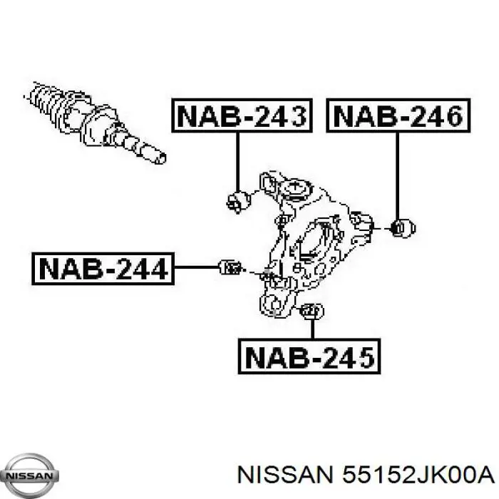 Сайлентблок заднего кулака Nissan/Infiniti 55152JK00A цена, от 5.77 USD