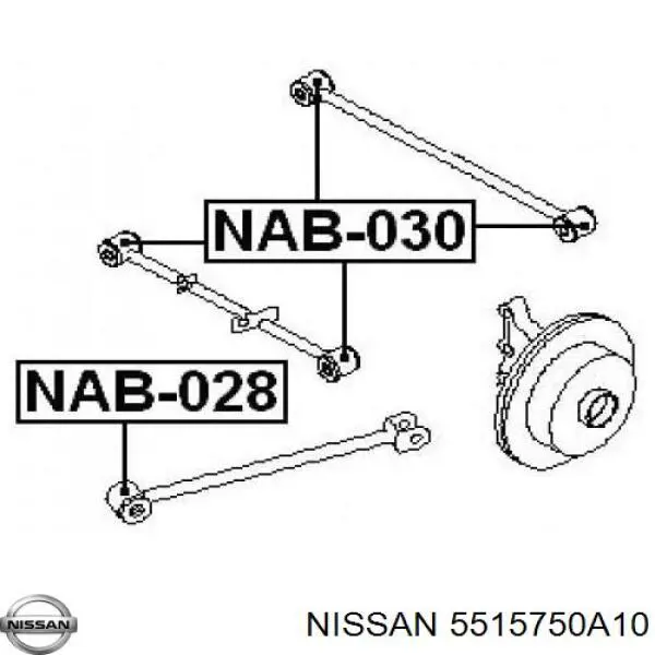 NMS2004 NIPPON MOTORS Сайлентблок заднего поперечного рычага