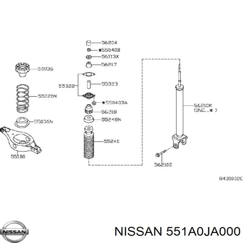  Nissan/Infiniti 551A0JA000 цена, от 25.37 USD