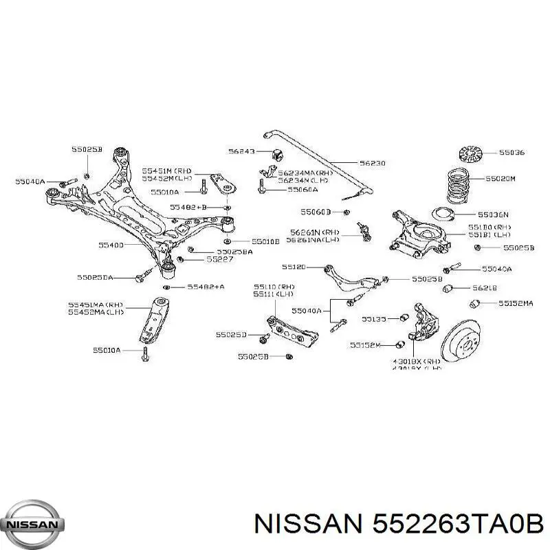  Nissan/Infiniti 552263TA0B цена, от 4.63 USD