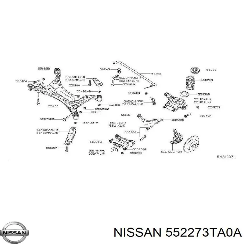 Купить 552273TA0A Nissan/Infiniti 