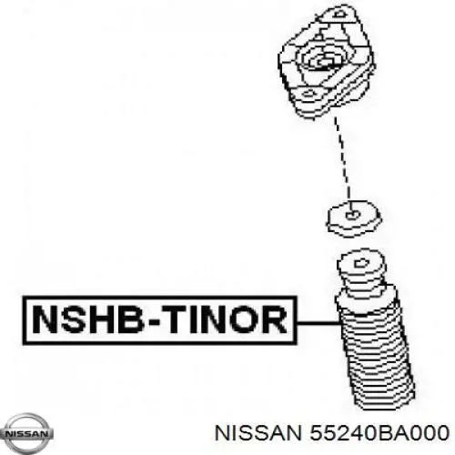 Купить 55240BA000 Nissan/Infiniti Отбойник на задние стойки