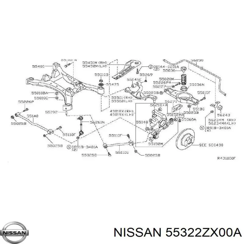 55322ZX00A Nissan 