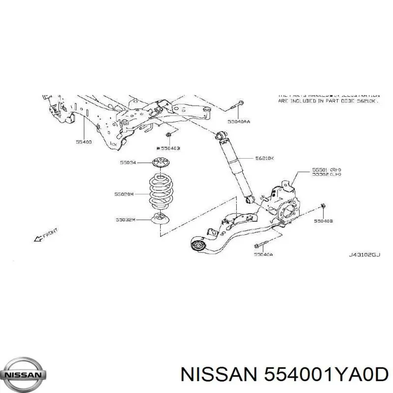  554001YA0D Nissan