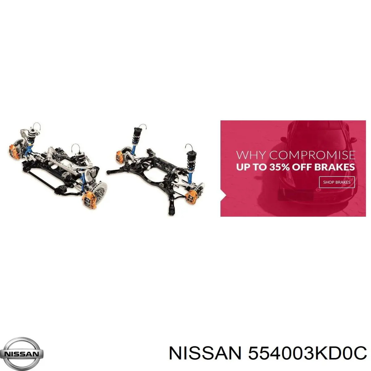 554003KD1B Nissan/Infiniti Подрамник задней подвески