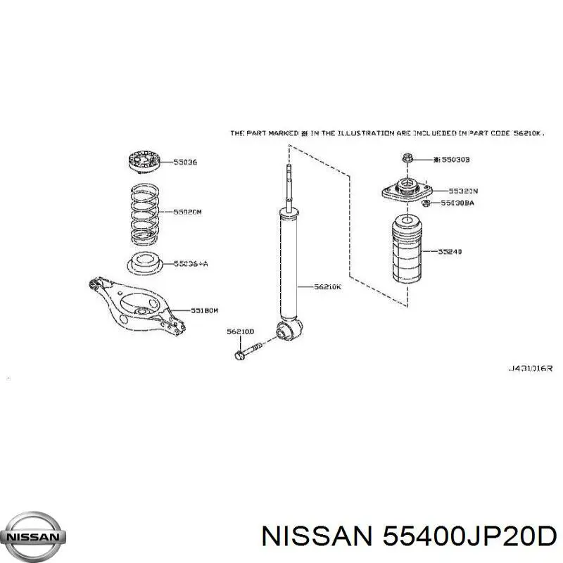 Балка задней подвески поперечная Nissan/Infiniti 55400JP20D цена, от 1658.22 USD
