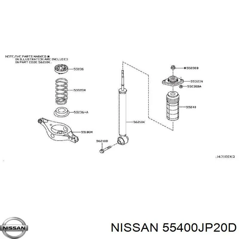 55400JP20D Nissan/Infiniti Подрамник задней подвески