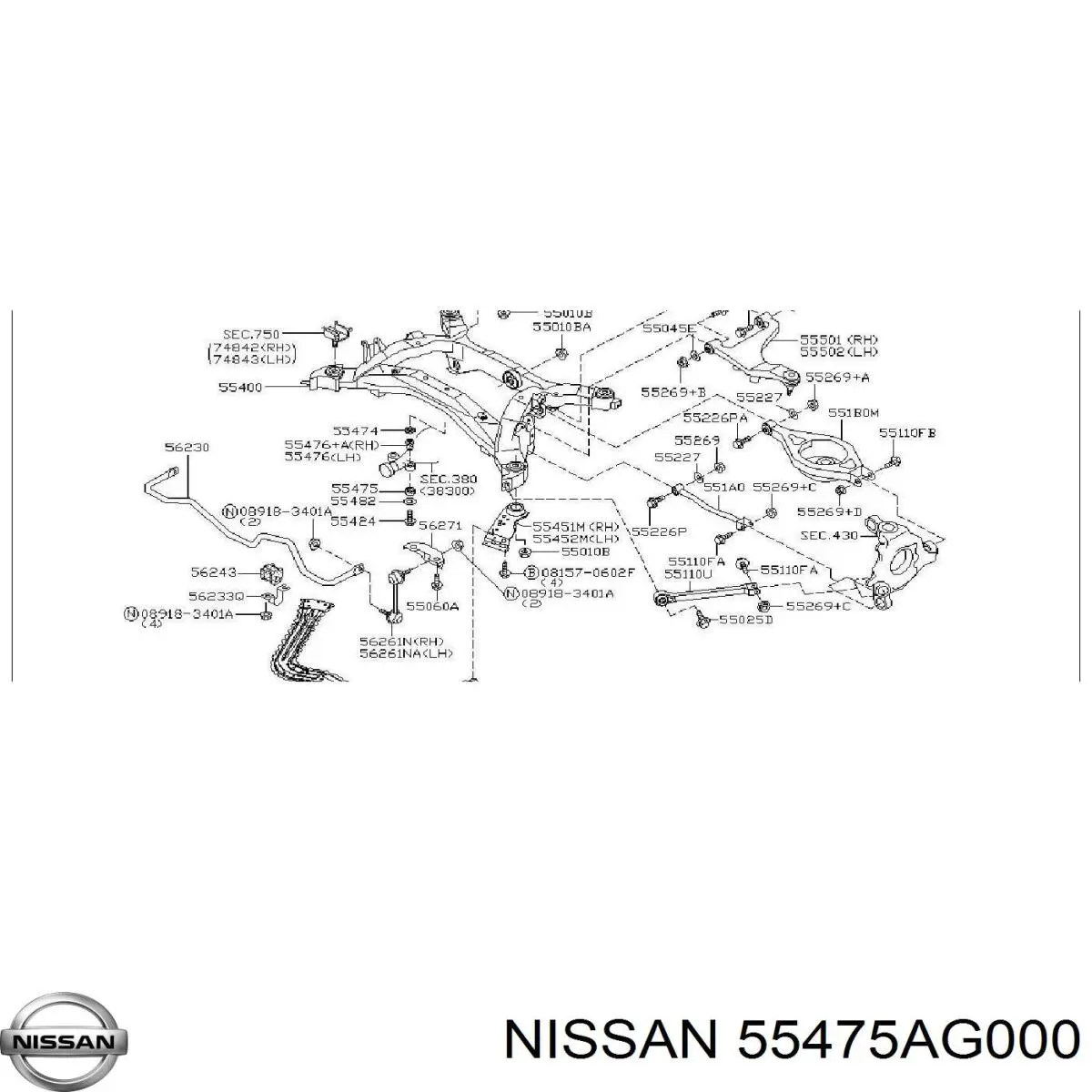  55475AG000 Nissan