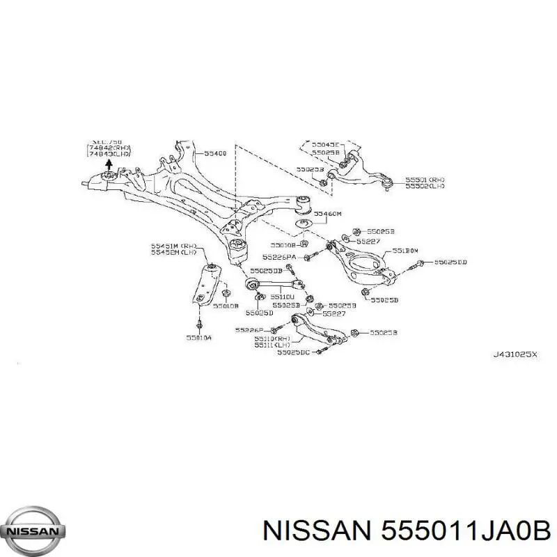  555011JA0B Nissan