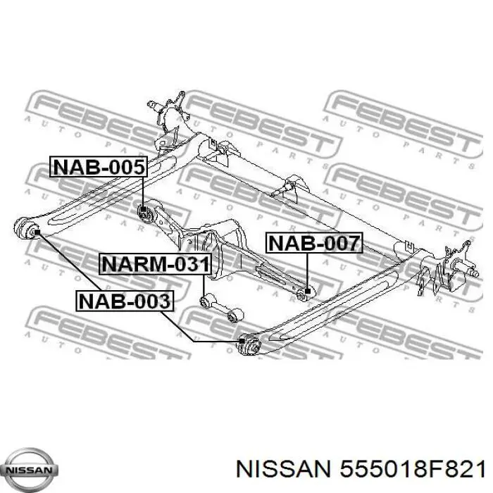 Балка задней подвески поперечная Nissan/Infiniti 55501BM410 цена, от 45.61 USD
