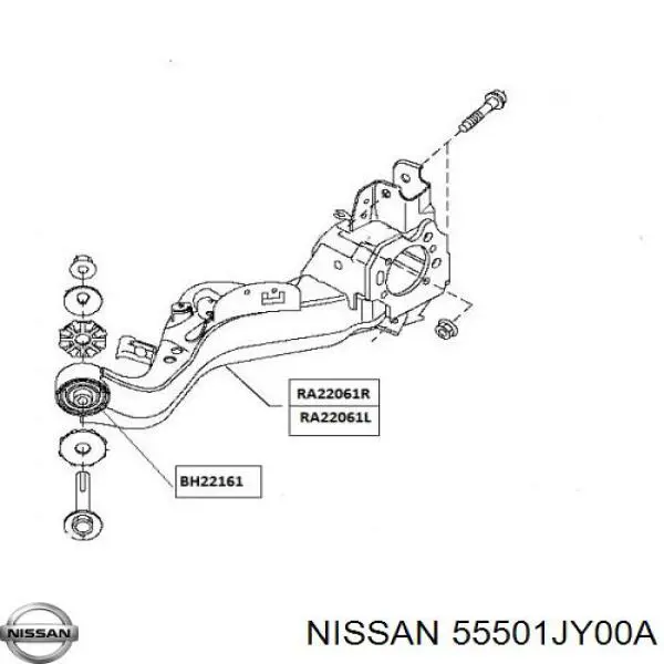Рычаг (тяга) задней подвески продольный нижний правый Nissan/Infiniti 55501JY00A цена, от 174.95 USD
