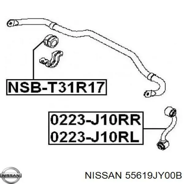 Задняя левая тяга стабилизатора Nissan/Infiniti 55619JY00B цена, от 6.97 USD