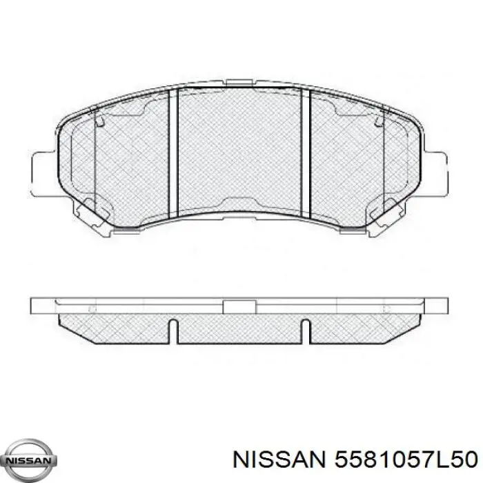 Передние тормозные колодки 5581057L50 Nissan/Infiniti