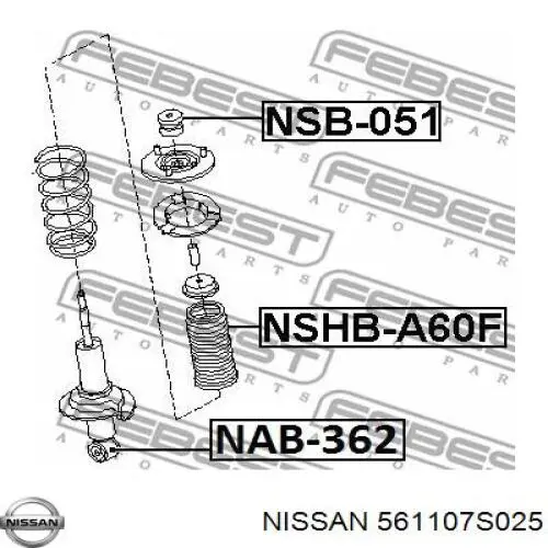 Амортизаторы передние на Nissan Armada TA60 