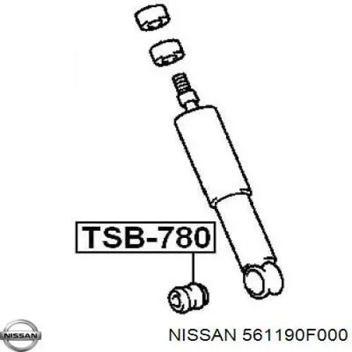 Втулка сайлентблока амортизатора заднего Nissan/Infiniti 561190F000 цена, от 2.33 USD