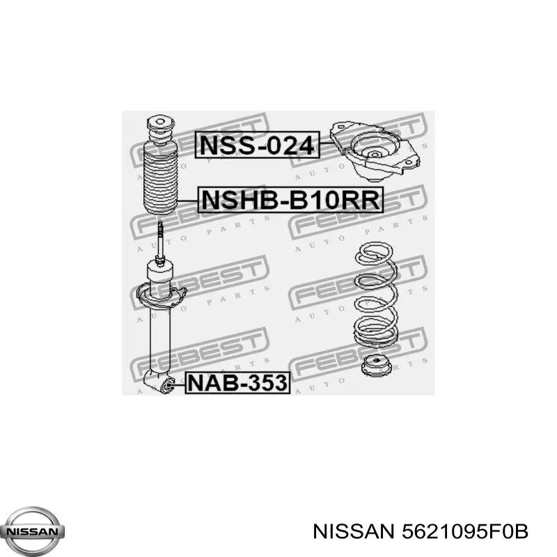 Купить 5621095F0B Nissan/Infiniti Амортизатор задней подвески