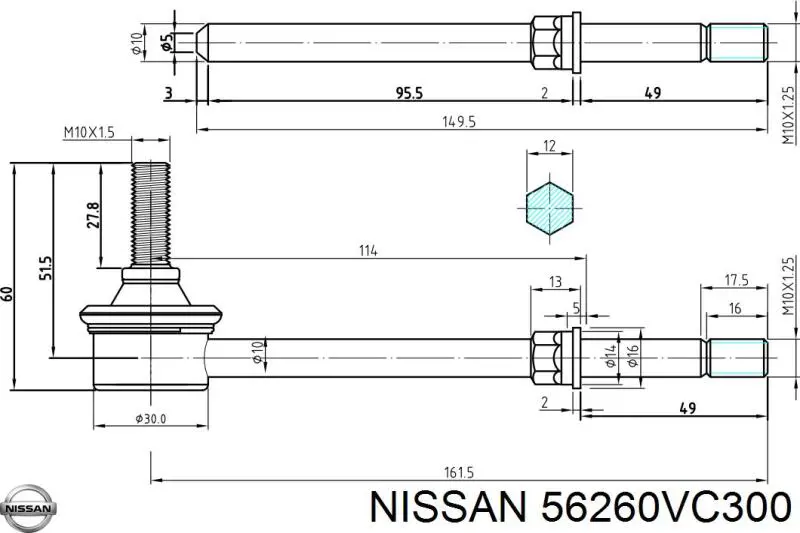 Купить 56260VC300 Nissan/Infiniti Солдатик правый