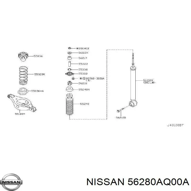  Nissan/Infiniti 56280AQ00A цена, от 43.50 USD