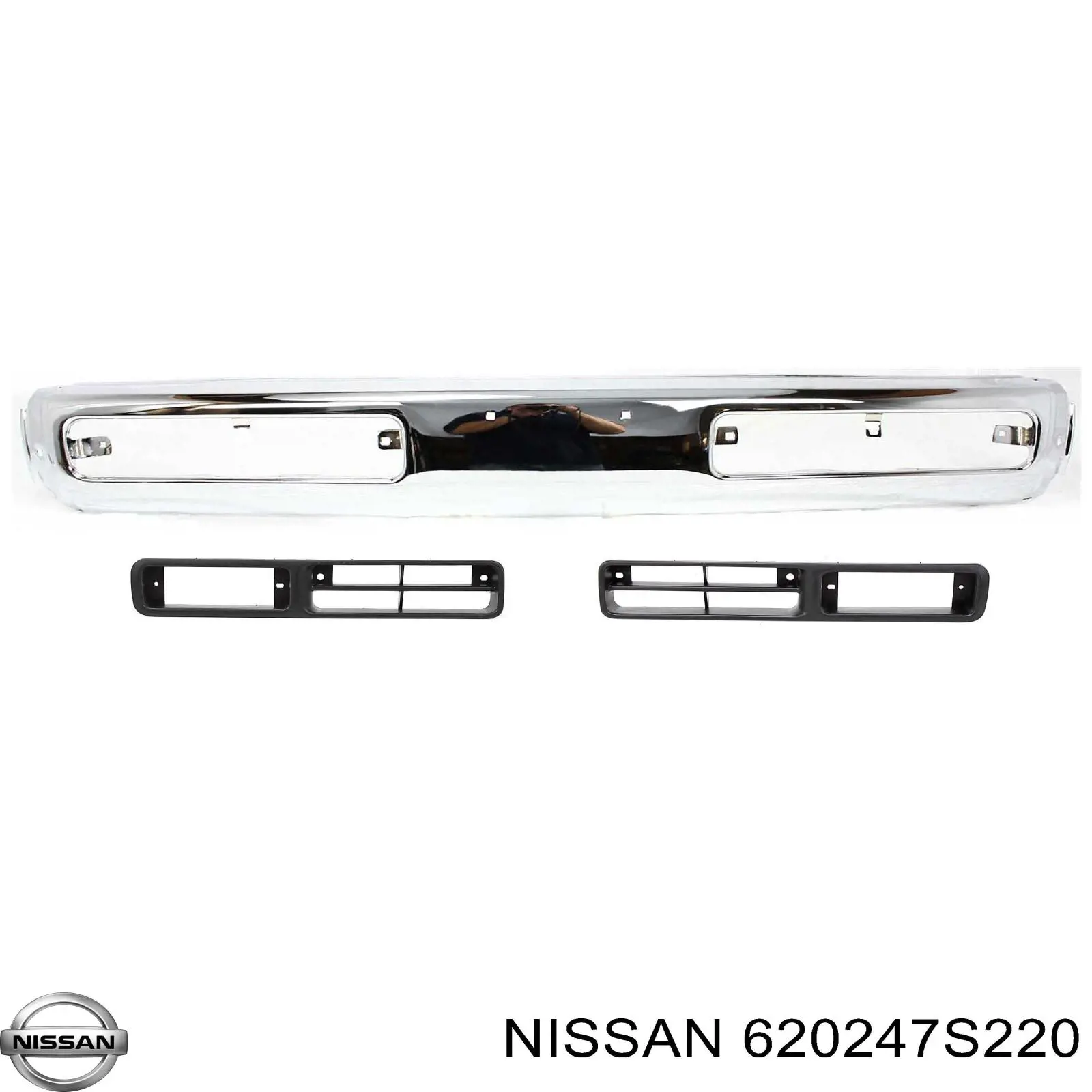 Накладка бампера переднего, правая Nissan/Infiniti 620247S220 цена, от 101.58 USD
