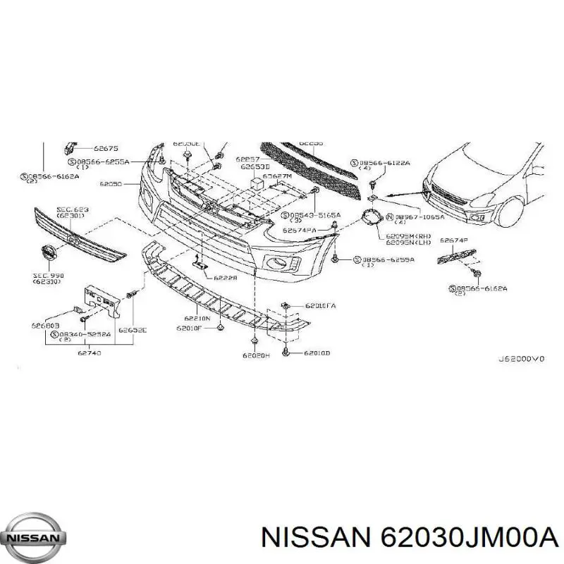 Шина бампера переднего FPS FP5015941 цена, от 45.75 USD