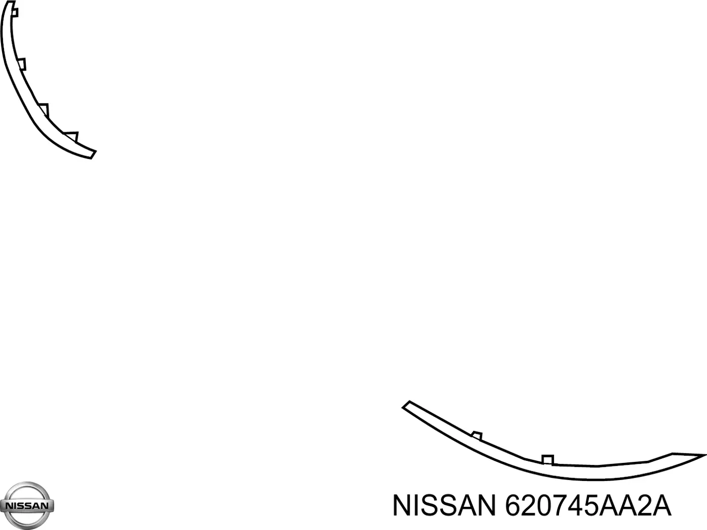 Moldura direita do pára-choque dianteiro para Nissan Murano (Z52)