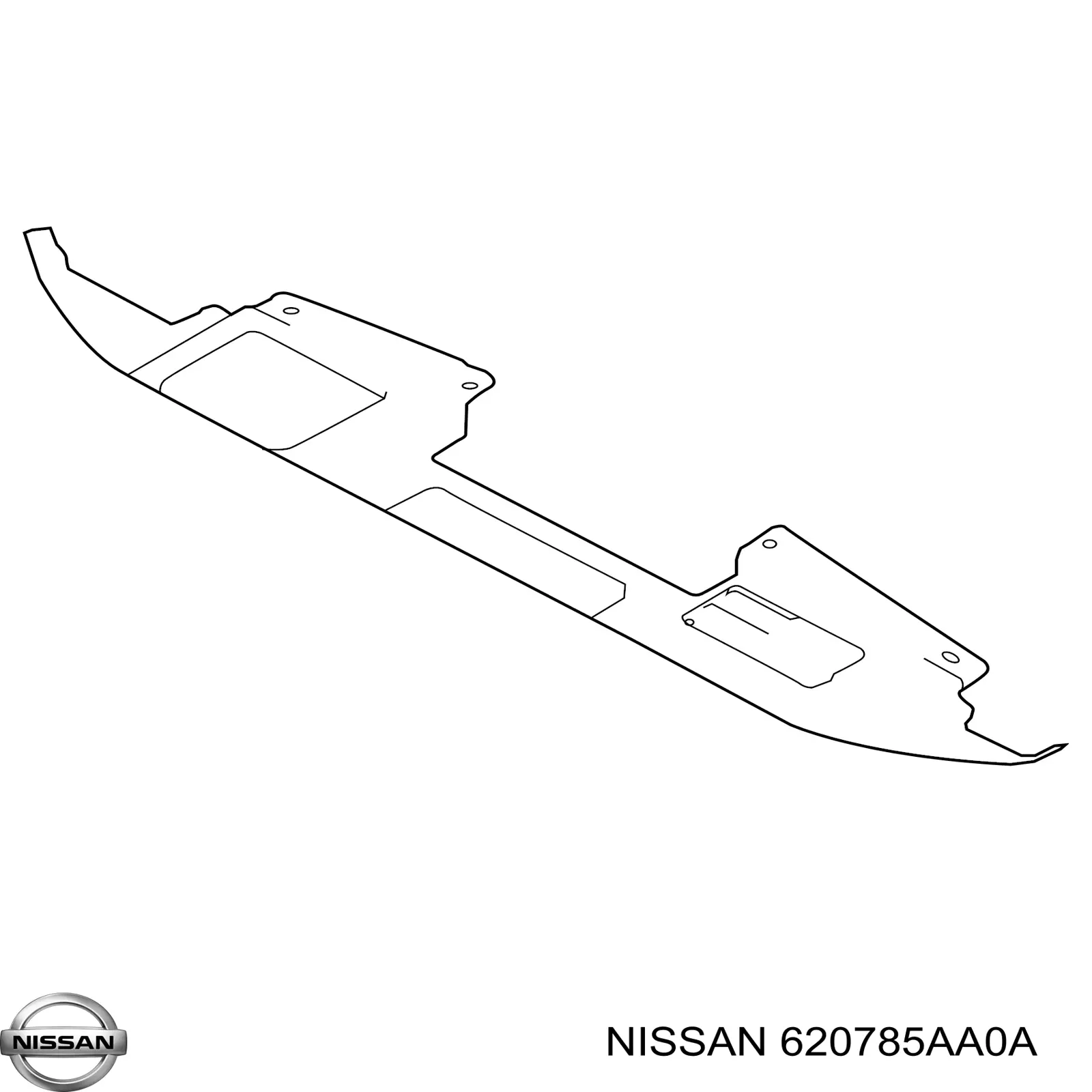 Placa sobreposta superior do painel dianteiro (de suporte do radiador) para Nissan Murano (Z52)