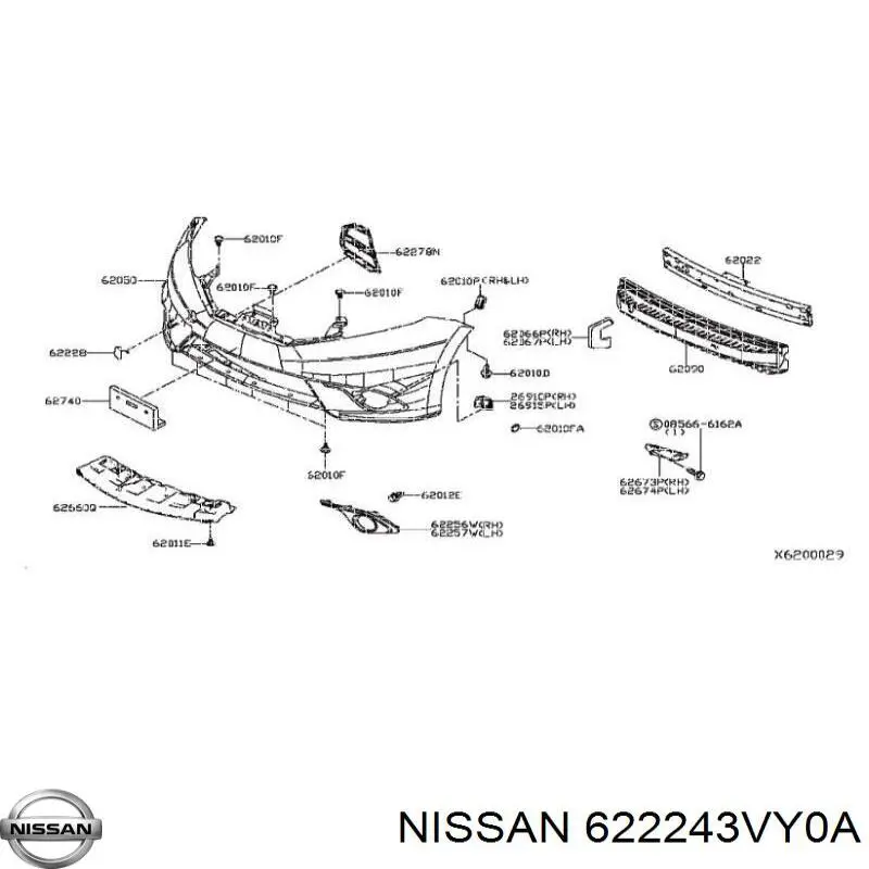 Кронштейн усилителя переднего бампера FPS FP5061932 цена, от 7.90 USD