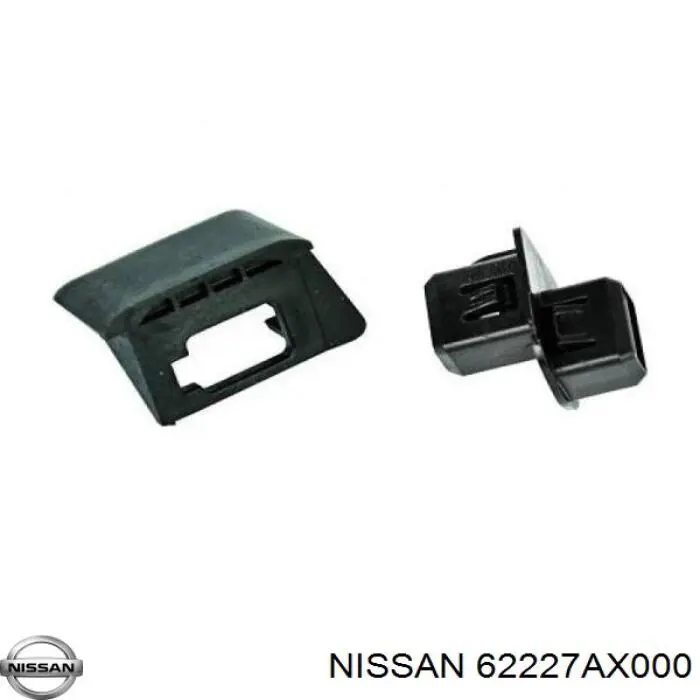 62227AX000 Nissan consola externa esquerda do pára-choque dianteiro