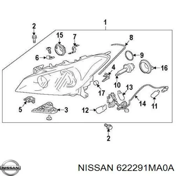  622291MA0A Nissan/Infiniti
