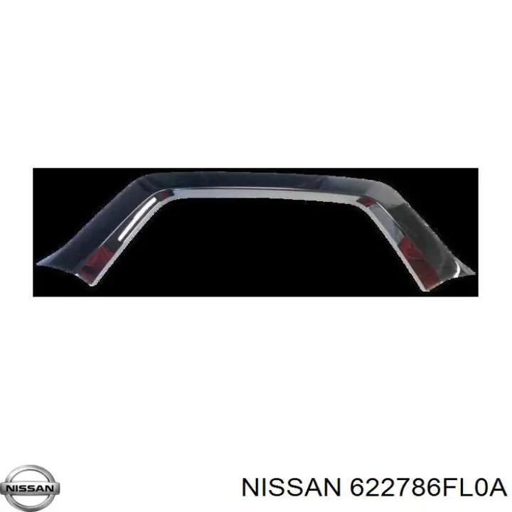 Placa sobreposta central do pára-choque dianteiro para Nissan Rogue (T32U)