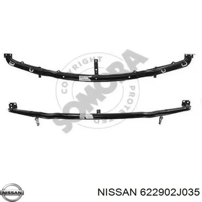 Купить 622902J035 Nissan/Infiniti Буфер бампера переднего