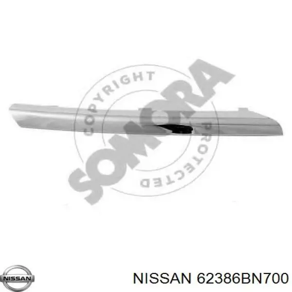 62386BN700 Nissan/Infiniti Молдинг решетки радиатора правый