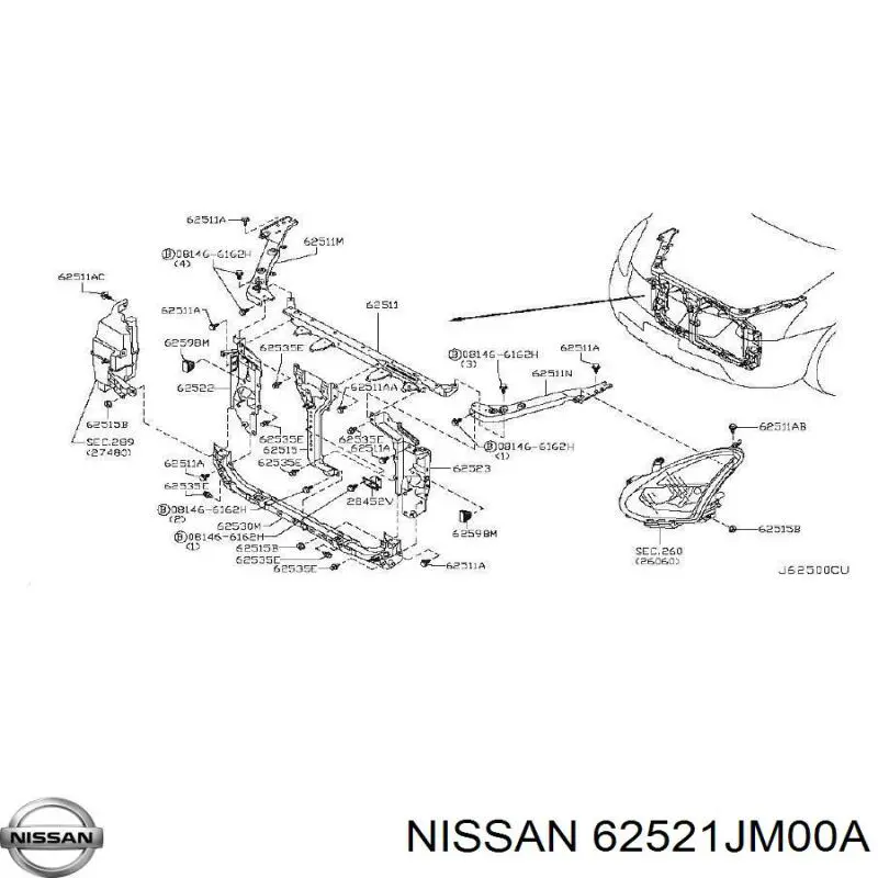  62521JM00A Nissan