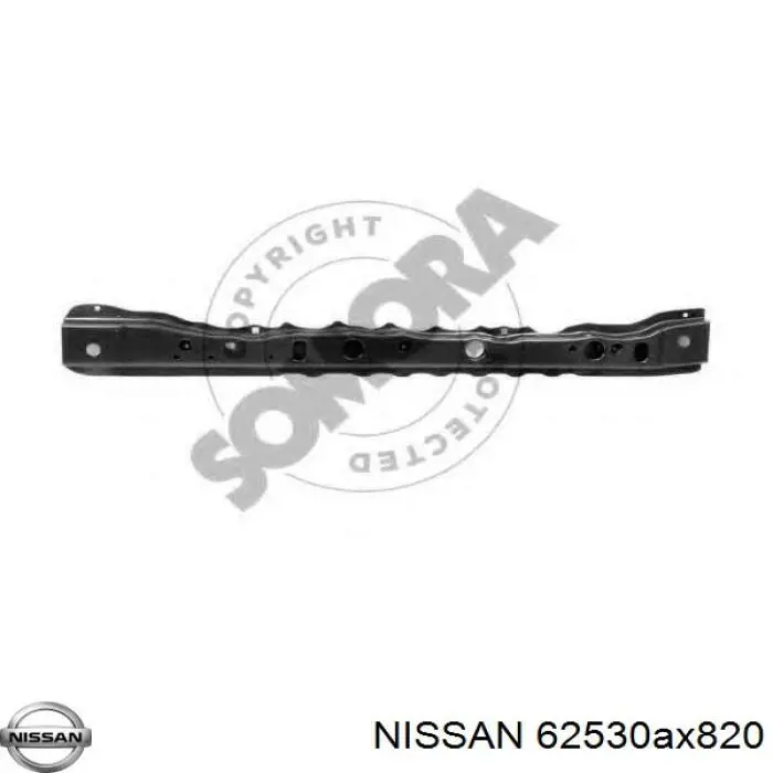 62530AX820 Nissan суппорт радиатора нижний (монтажная панель крепления фар)