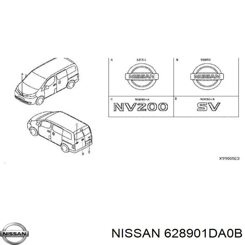  628901DA0B Nissan