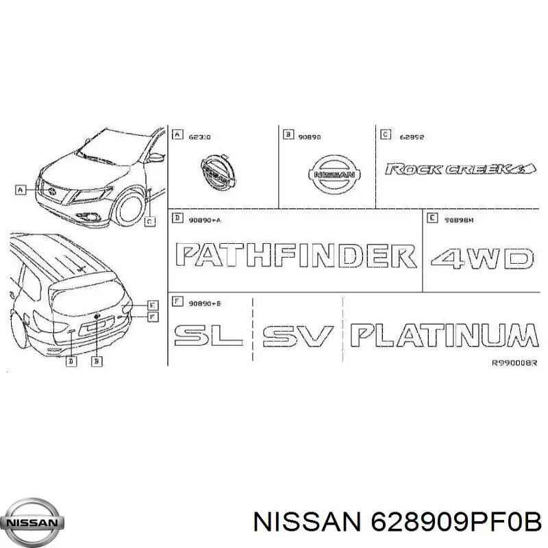  Nissan/Infiniti 628909PF0B цена, от 36.99 USD