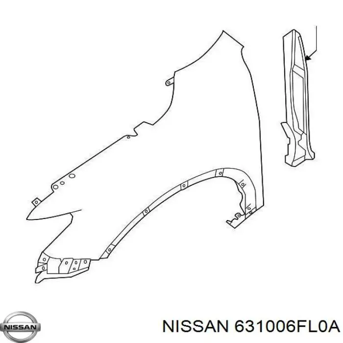 Боковая часть передняя правая Nissan/Infiniti F31005HAMA цена, от 76.71 USD