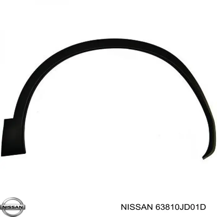 Молдинг арки крыла переднего, правый Nissan/Infiniti 63810JD01D цена, от 36.80 USD