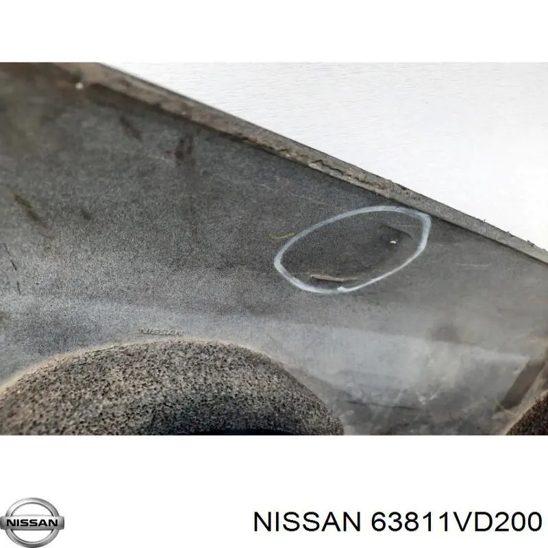 63811VD200 Nissan/Infiniti Молдинг арки крыла переднего, левый