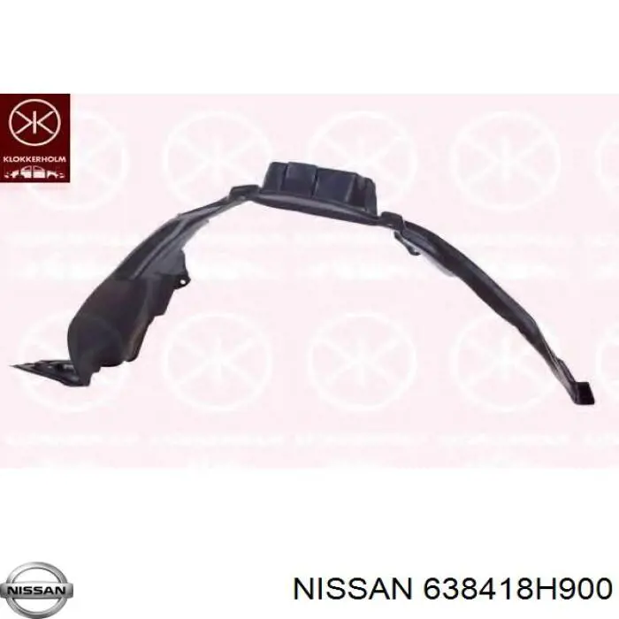 638418H900 Nissan guarda-barras esquerdo do pára-lama dianteiro