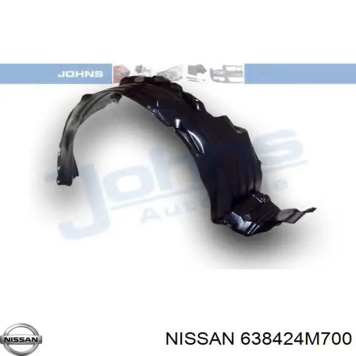 Правый подкрылок переднего крыла Nissan/Infiniti 638424M700 цена, от 7.50 USD