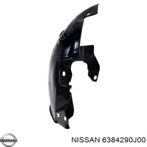 Правый подкрылок переднего крыла Nissan/Infiniti 6384290J00 цена, от 12.23 USD