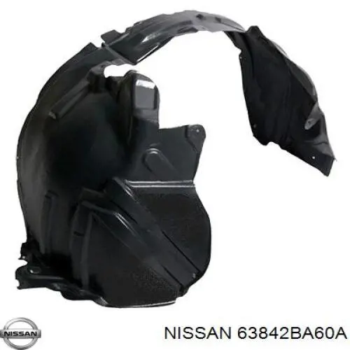 Правый подкрылок переднего крыла Nissan/Infiniti 63842BA60A цена, от 27.10 USD