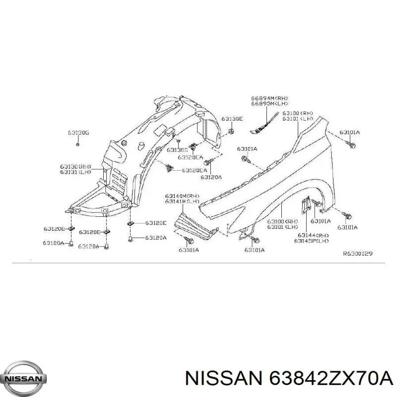 63842ZX70A Nissan 