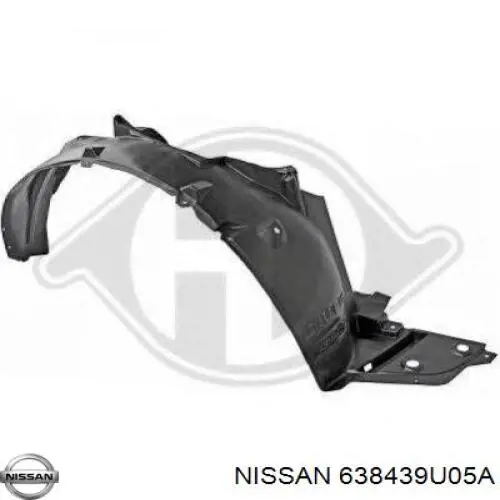 Подкрылок передний левый 638439U05A Nissan