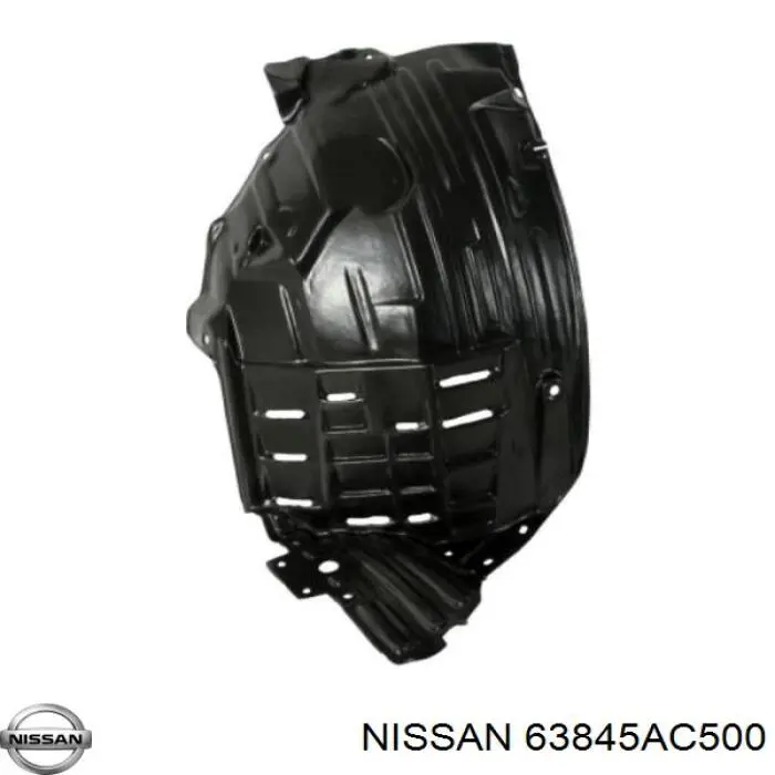 63845AC500 Nissan guarda-barras esquerdo dianteiro do pára-lama dianteiro