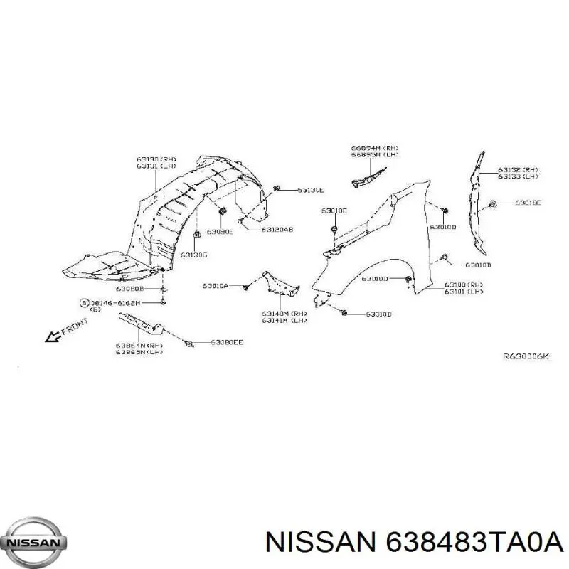  638483TA0A Nissan